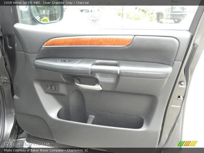 Silver Graphite Gray / Charcoal 2008 Infiniti QX 56 4WD