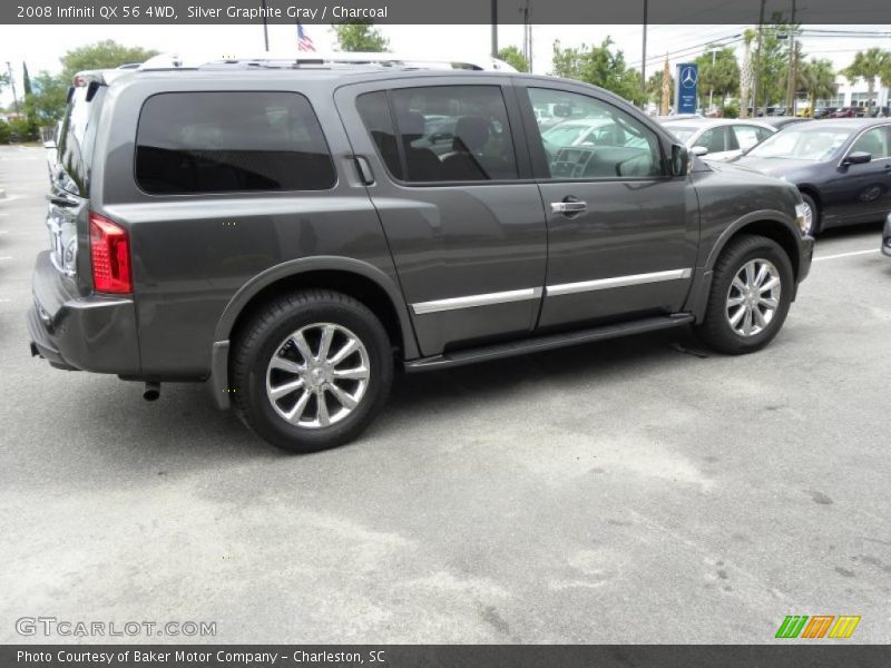 Silver Graphite Gray / Charcoal 2008 Infiniti QX 56 4WD