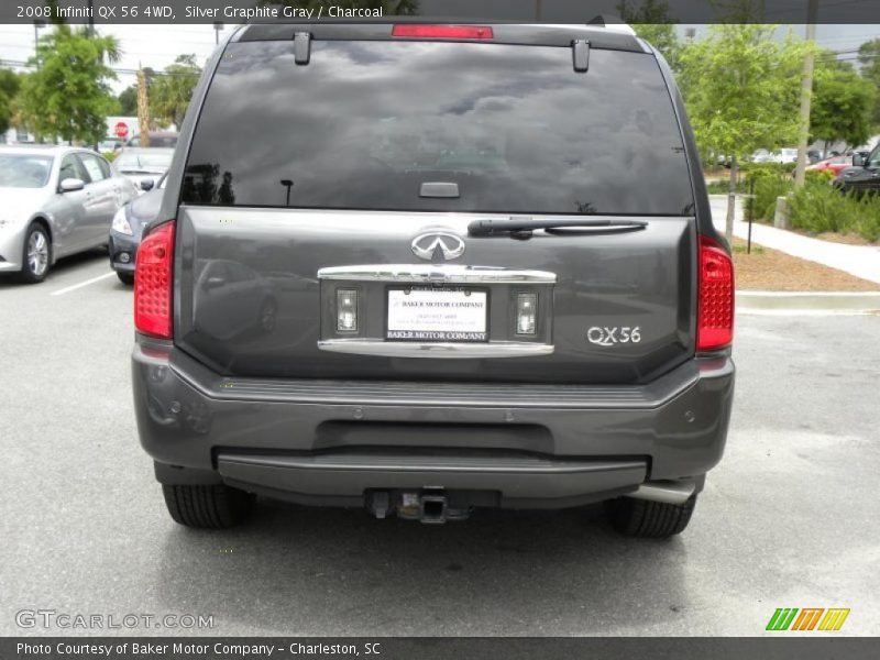 Silver Graphite Gray / Charcoal 2008 Infiniti QX 56 4WD
