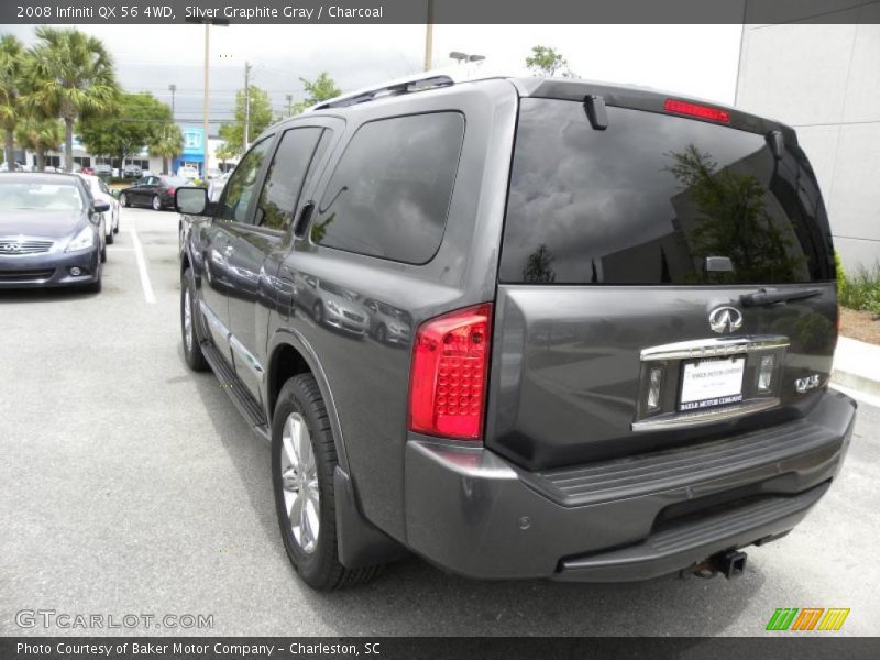 Silver Graphite Gray / Charcoal 2008 Infiniti QX 56 4WD