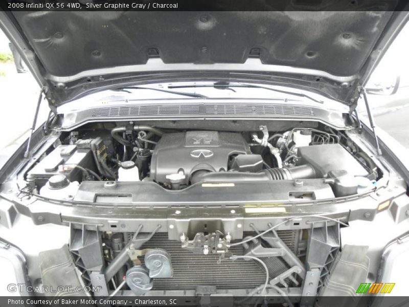 Silver Graphite Gray / Charcoal 2008 Infiniti QX 56 4WD