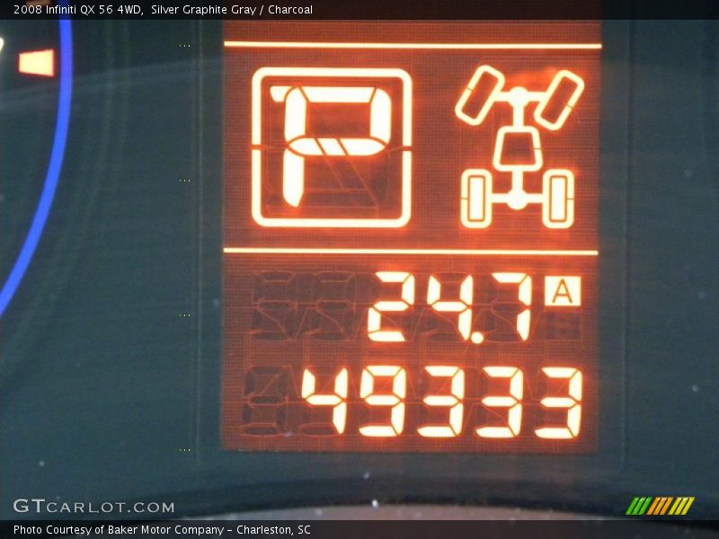Silver Graphite Gray / Charcoal 2008 Infiniti QX 56 4WD