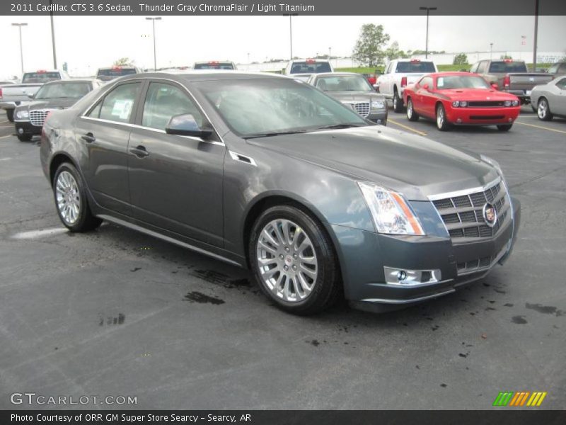 Thunder Gray ChromaFlair / Light Titanium 2011 Cadillac CTS 3.6 Sedan