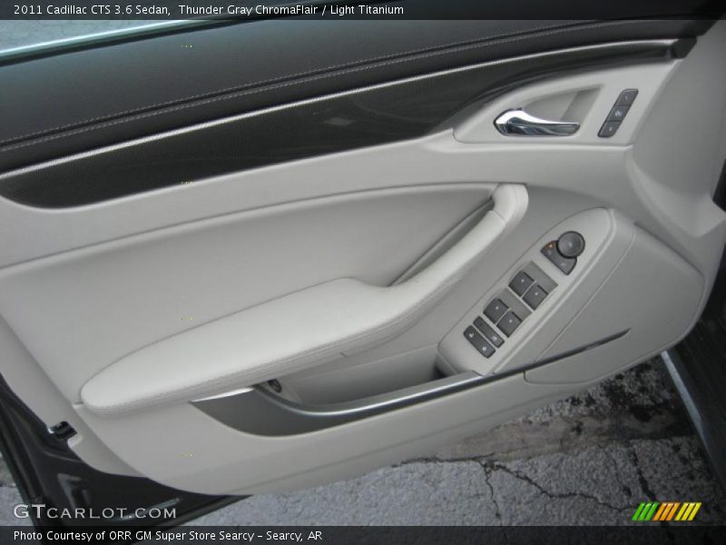 Thunder Gray ChromaFlair / Light Titanium 2011 Cadillac CTS 3.6 Sedan