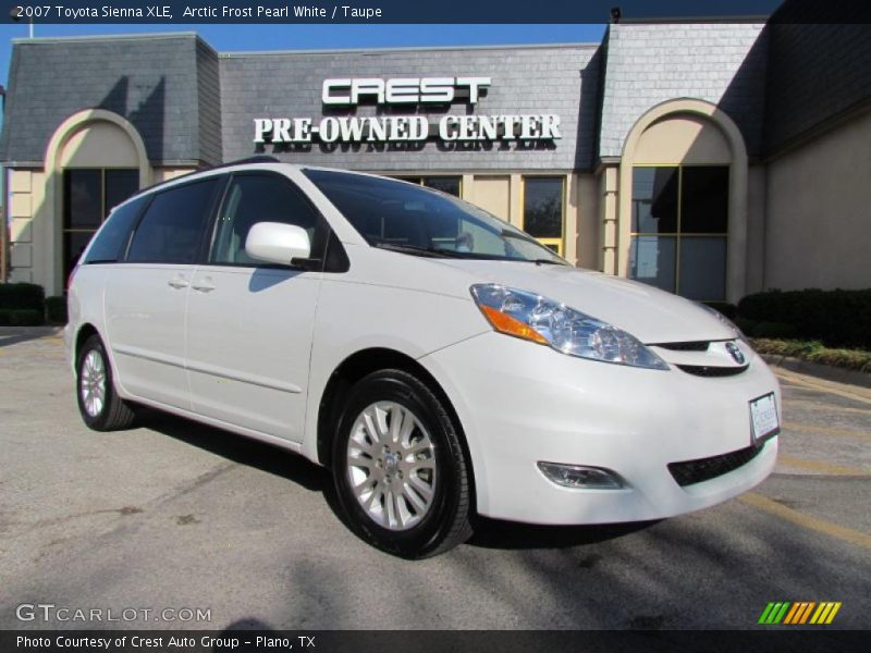 Arctic Frost Pearl White / Taupe 2007 Toyota Sienna XLE