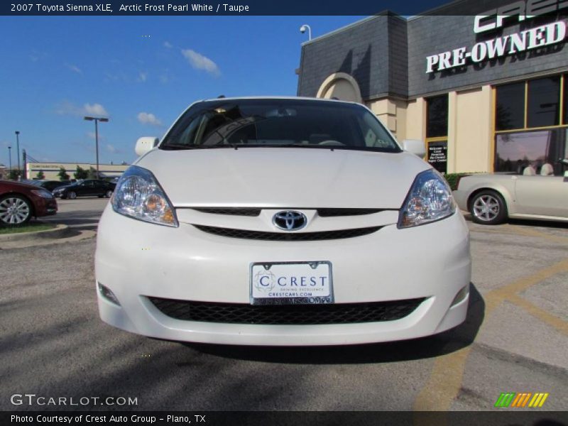Arctic Frost Pearl White / Taupe 2007 Toyota Sienna XLE
