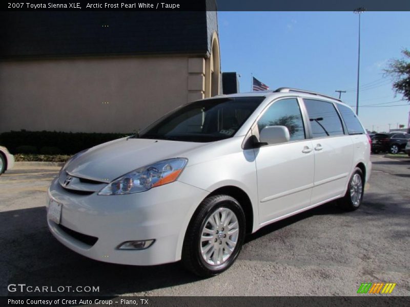 Arctic Frost Pearl White / Taupe 2007 Toyota Sienna XLE