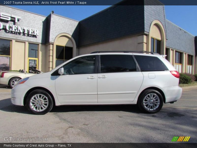 Arctic Frost Pearl White / Taupe 2007 Toyota Sienna XLE