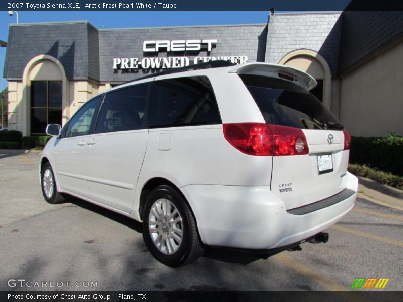 Arctic Frost Pearl White / Taupe 2007 Toyota Sienna XLE