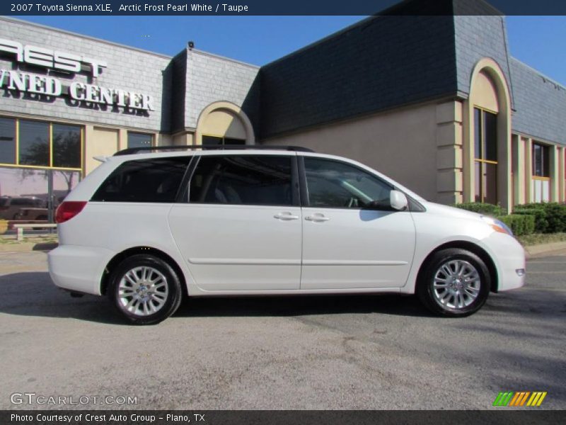 Arctic Frost Pearl White / Taupe 2007 Toyota Sienna XLE