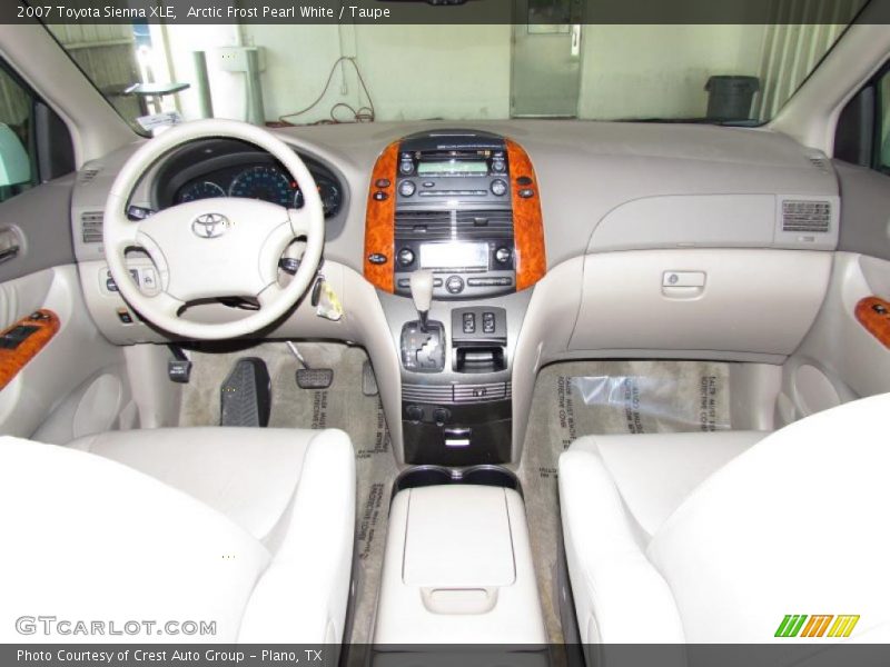Arctic Frost Pearl White / Taupe 2007 Toyota Sienna XLE