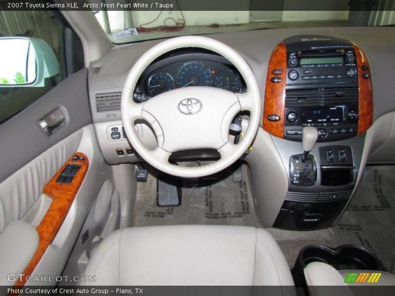 Arctic Frost Pearl White / Taupe 2007 Toyota Sienna XLE