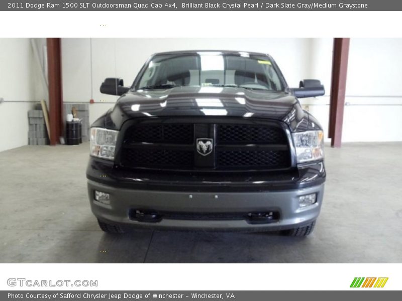 Brilliant Black Crystal Pearl / Dark Slate Gray/Medium Graystone 2011 Dodge Ram 1500 SLT Outdoorsman Quad Cab 4x4