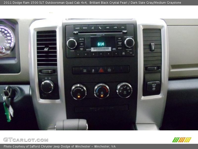 Brilliant Black Crystal Pearl / Dark Slate Gray/Medium Graystone 2011 Dodge Ram 1500 SLT Outdoorsman Quad Cab 4x4