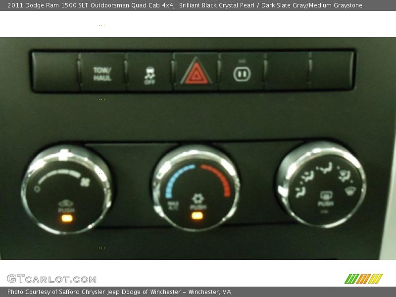 Brilliant Black Crystal Pearl / Dark Slate Gray/Medium Graystone 2011 Dodge Ram 1500 SLT Outdoorsman Quad Cab 4x4