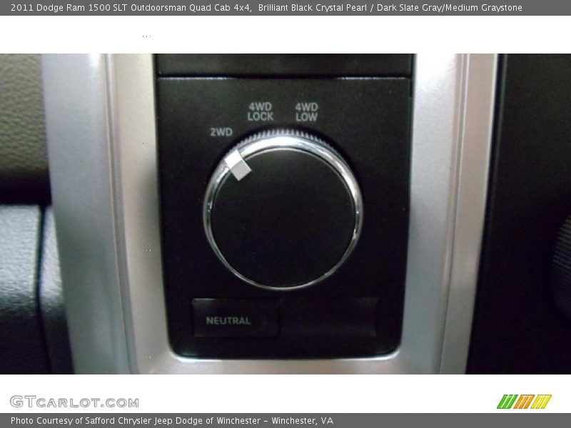 Brilliant Black Crystal Pearl / Dark Slate Gray/Medium Graystone 2011 Dodge Ram 1500 SLT Outdoorsman Quad Cab 4x4