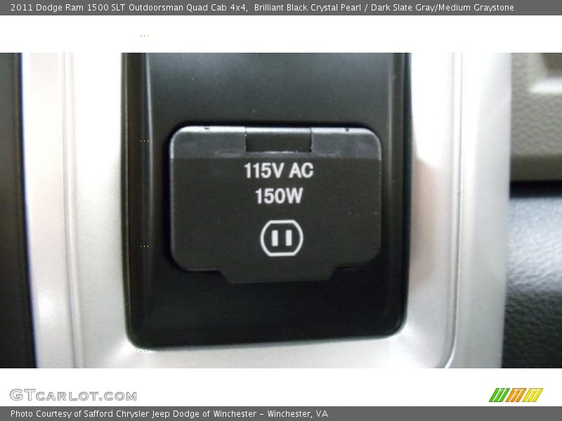 Brilliant Black Crystal Pearl / Dark Slate Gray/Medium Graystone 2011 Dodge Ram 1500 SLT Outdoorsman Quad Cab 4x4