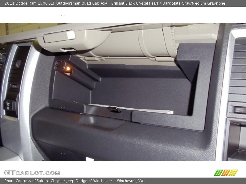 Brilliant Black Crystal Pearl / Dark Slate Gray/Medium Graystone 2011 Dodge Ram 1500 SLT Outdoorsman Quad Cab 4x4
