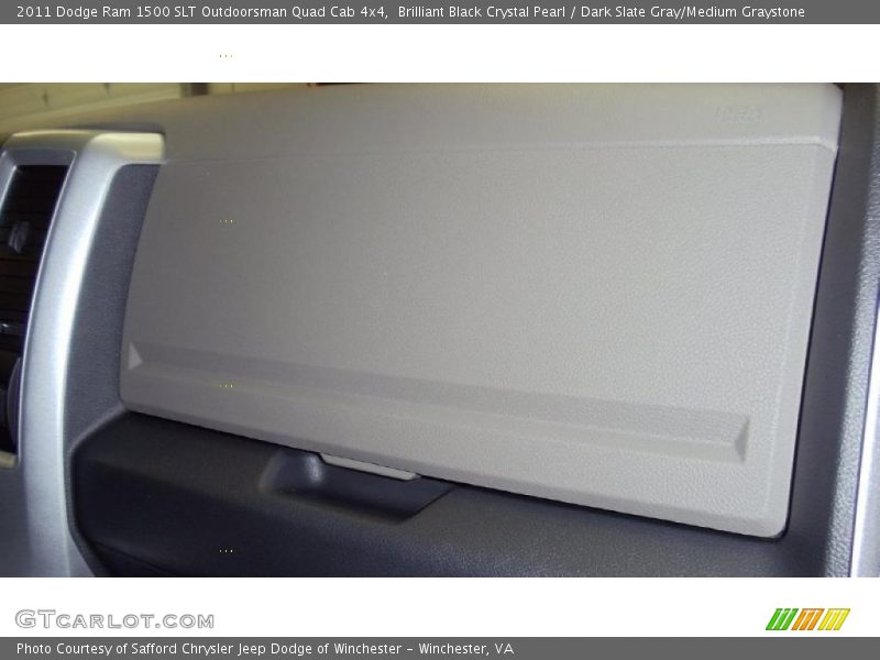 Brilliant Black Crystal Pearl / Dark Slate Gray/Medium Graystone 2011 Dodge Ram 1500 SLT Outdoorsman Quad Cab 4x4