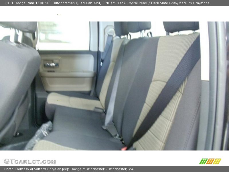 Brilliant Black Crystal Pearl / Dark Slate Gray/Medium Graystone 2011 Dodge Ram 1500 SLT Outdoorsman Quad Cab 4x4