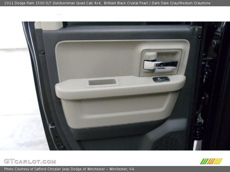 Brilliant Black Crystal Pearl / Dark Slate Gray/Medium Graystone 2011 Dodge Ram 1500 SLT Outdoorsman Quad Cab 4x4