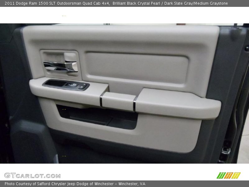 Brilliant Black Crystal Pearl / Dark Slate Gray/Medium Graystone 2011 Dodge Ram 1500 SLT Outdoorsman Quad Cab 4x4