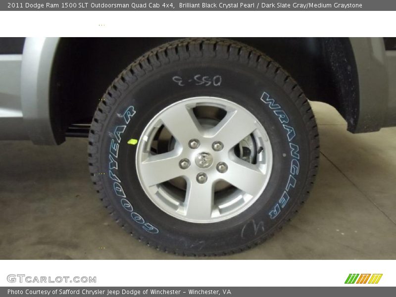 Brilliant Black Crystal Pearl / Dark Slate Gray/Medium Graystone 2011 Dodge Ram 1500 SLT Outdoorsman Quad Cab 4x4