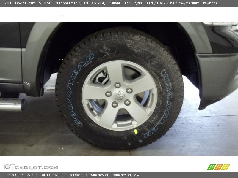 Brilliant Black Crystal Pearl / Dark Slate Gray/Medium Graystone 2011 Dodge Ram 1500 SLT Outdoorsman Quad Cab 4x4
