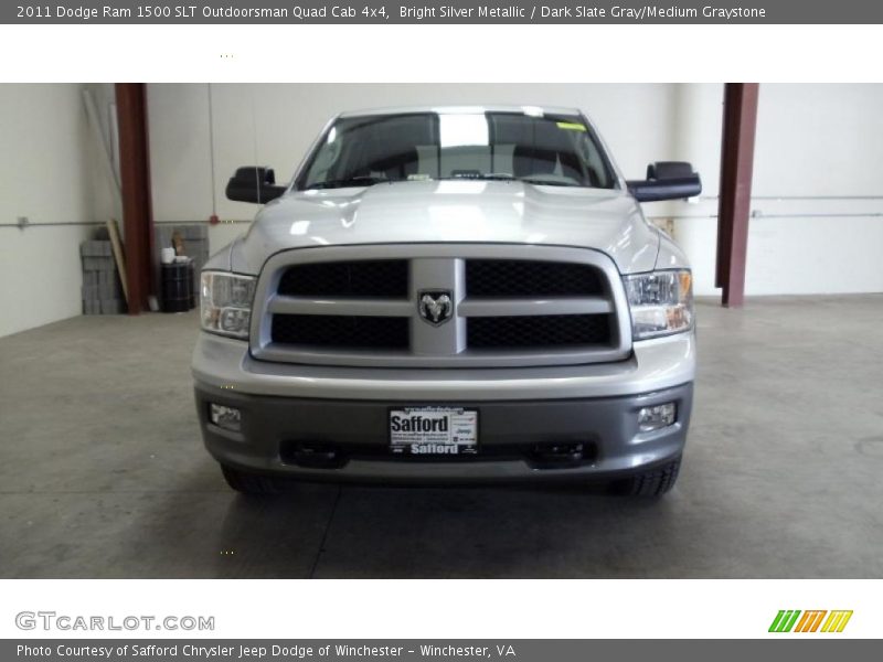 Bright Silver Metallic / Dark Slate Gray/Medium Graystone 2011 Dodge Ram 1500 SLT Outdoorsman Quad Cab 4x4