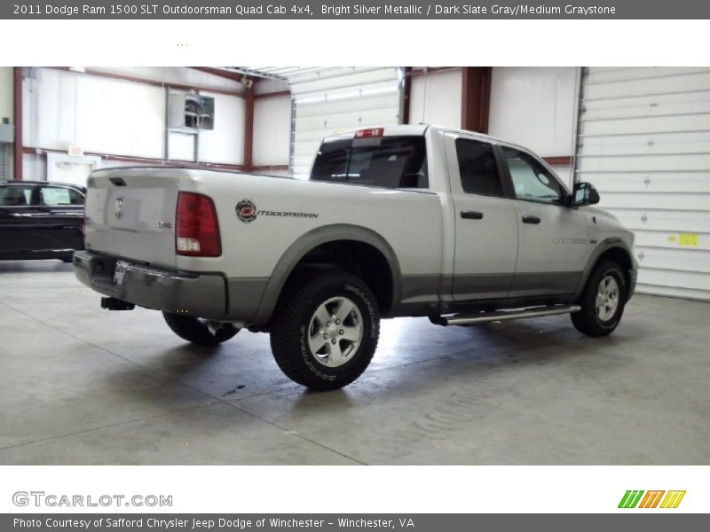 Bright Silver Metallic / Dark Slate Gray/Medium Graystone 2011 Dodge Ram 1500 SLT Outdoorsman Quad Cab 4x4