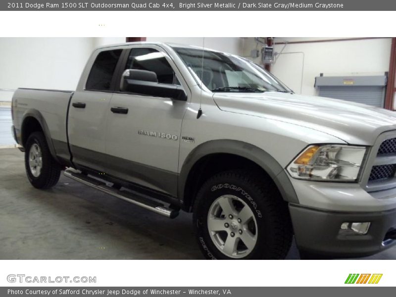 Bright Silver Metallic / Dark Slate Gray/Medium Graystone 2011 Dodge Ram 1500 SLT Outdoorsman Quad Cab 4x4