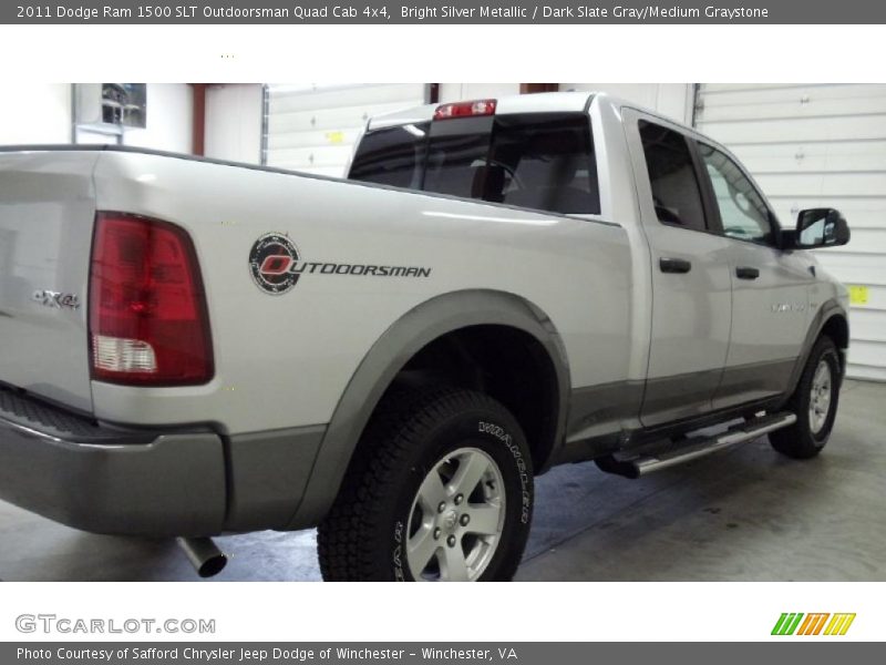 Bright Silver Metallic / Dark Slate Gray/Medium Graystone 2011 Dodge Ram 1500 SLT Outdoorsman Quad Cab 4x4
