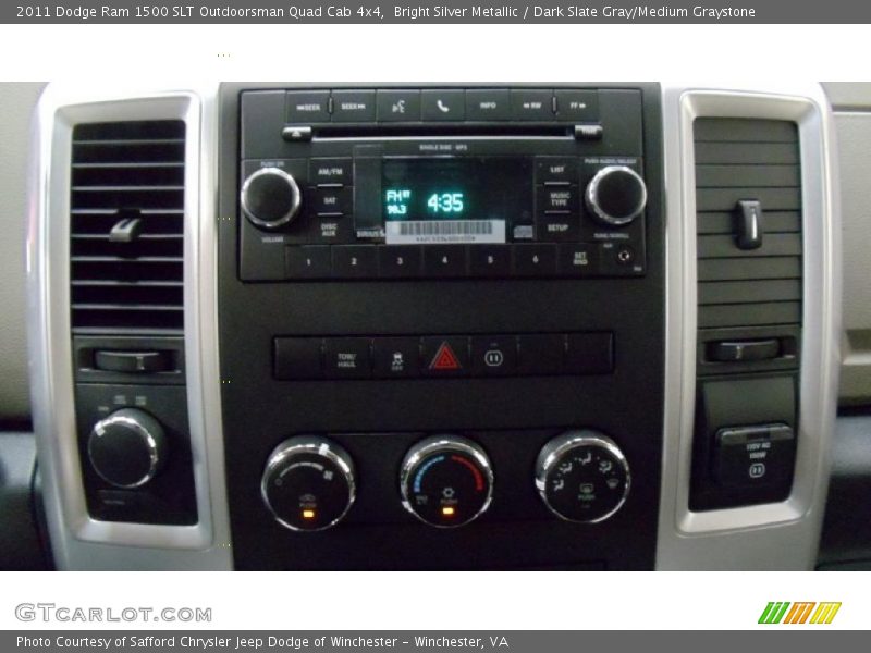Bright Silver Metallic / Dark Slate Gray/Medium Graystone 2011 Dodge Ram 1500 SLT Outdoorsman Quad Cab 4x4