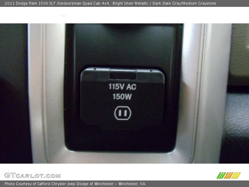 Bright Silver Metallic / Dark Slate Gray/Medium Graystone 2011 Dodge Ram 1500 SLT Outdoorsman Quad Cab 4x4