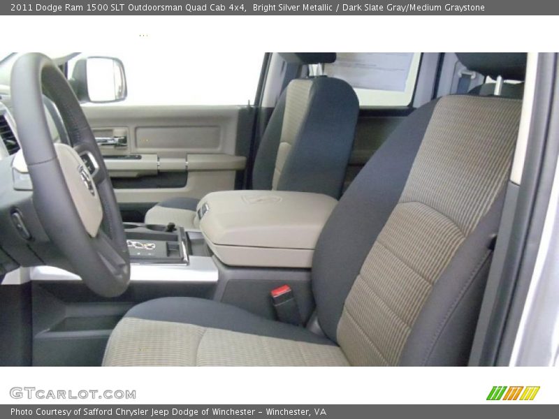 Bright Silver Metallic / Dark Slate Gray/Medium Graystone 2011 Dodge Ram 1500 SLT Outdoorsman Quad Cab 4x4