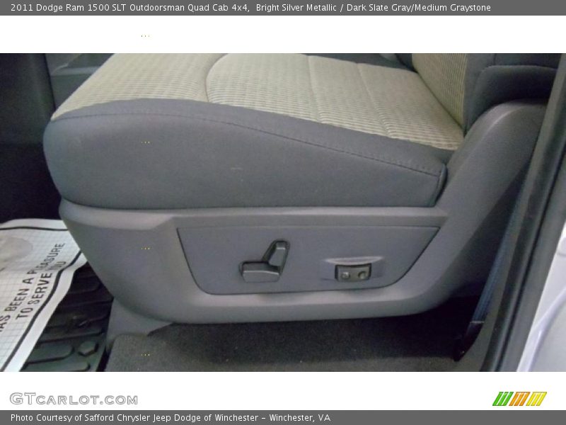 Bright Silver Metallic / Dark Slate Gray/Medium Graystone 2011 Dodge Ram 1500 SLT Outdoorsman Quad Cab 4x4