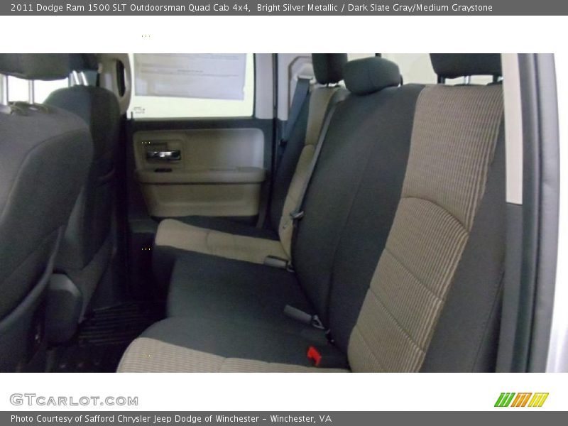 Bright Silver Metallic / Dark Slate Gray/Medium Graystone 2011 Dodge Ram 1500 SLT Outdoorsman Quad Cab 4x4