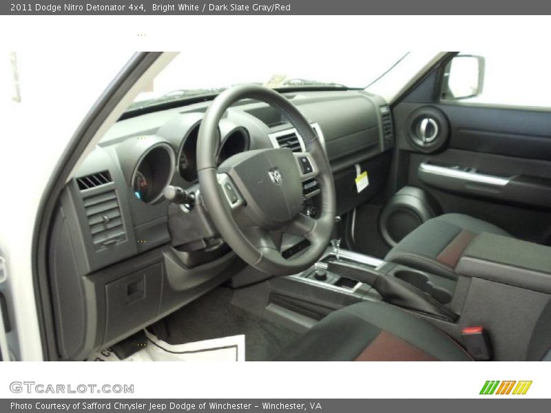 Bright White / Dark Slate Gray/Red 2011 Dodge Nitro Detonator 4x4