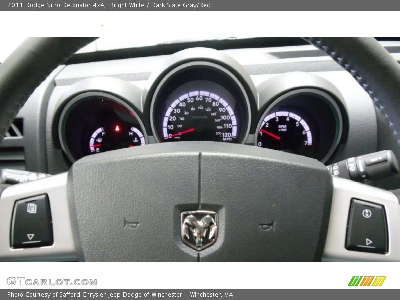 Bright White / Dark Slate Gray/Red 2011 Dodge Nitro Detonator 4x4