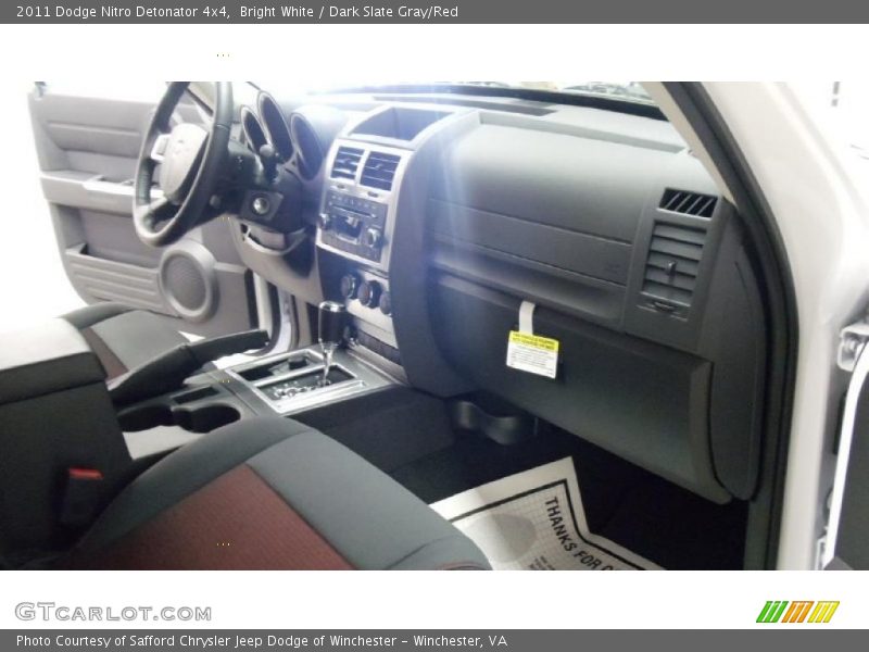 Bright White / Dark Slate Gray/Red 2011 Dodge Nitro Detonator 4x4
