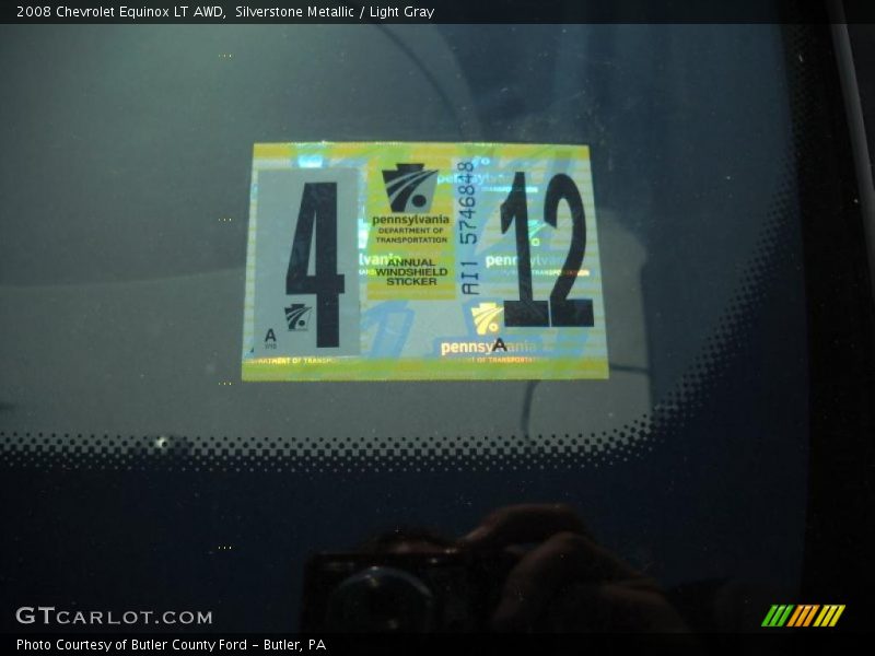 Silverstone Metallic / Light Gray 2008 Chevrolet Equinox LT AWD