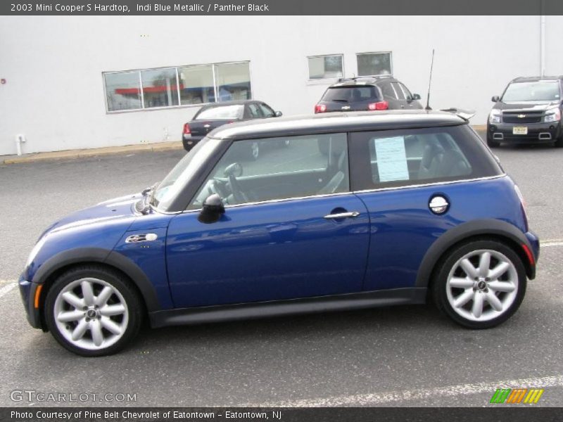 Indi Blue Metallic / Panther Black 2003 Mini Cooper S Hardtop