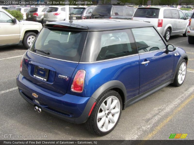 Indi Blue Metallic / Panther Black 2003 Mini Cooper S Hardtop