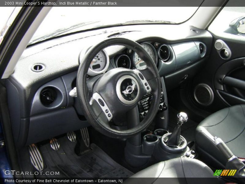Indi Blue Metallic / Panther Black 2003 Mini Cooper S Hardtop