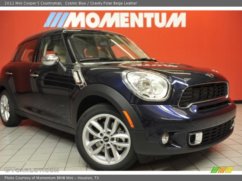 Cosmic Blue / Gravity Polar Beige Leather 2011 Mini Cooper S Countryman
