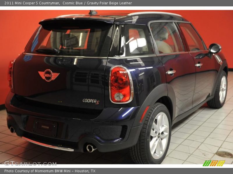 Cosmic Blue / Gravity Polar Beige Leather 2011 Mini Cooper S Countryman