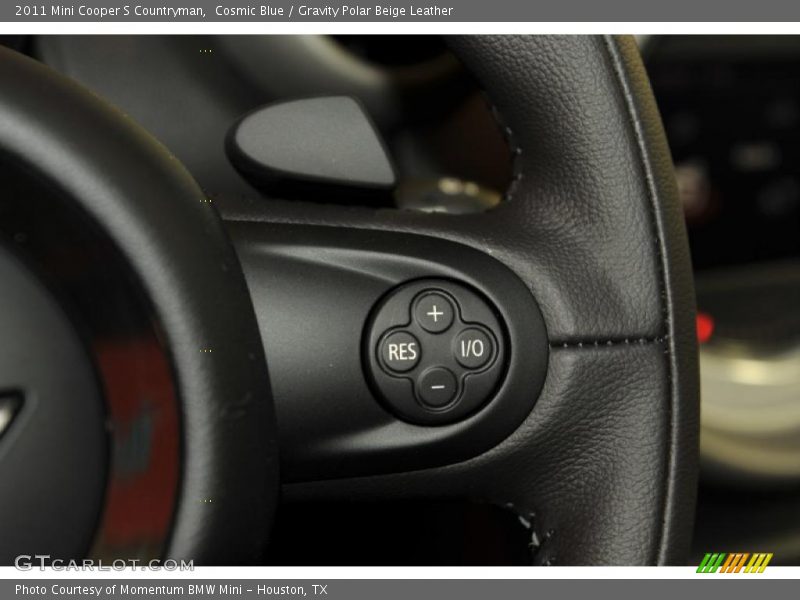 Cosmic Blue / Gravity Polar Beige Leather 2011 Mini Cooper S Countryman