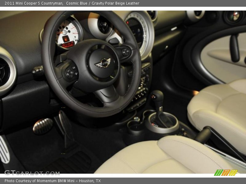 Cosmic Blue / Gravity Polar Beige Leather 2011 Mini Cooper S Countryman