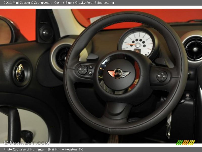 Cosmic Blue / Gravity Polar Beige Leather 2011 Mini Cooper S Countryman