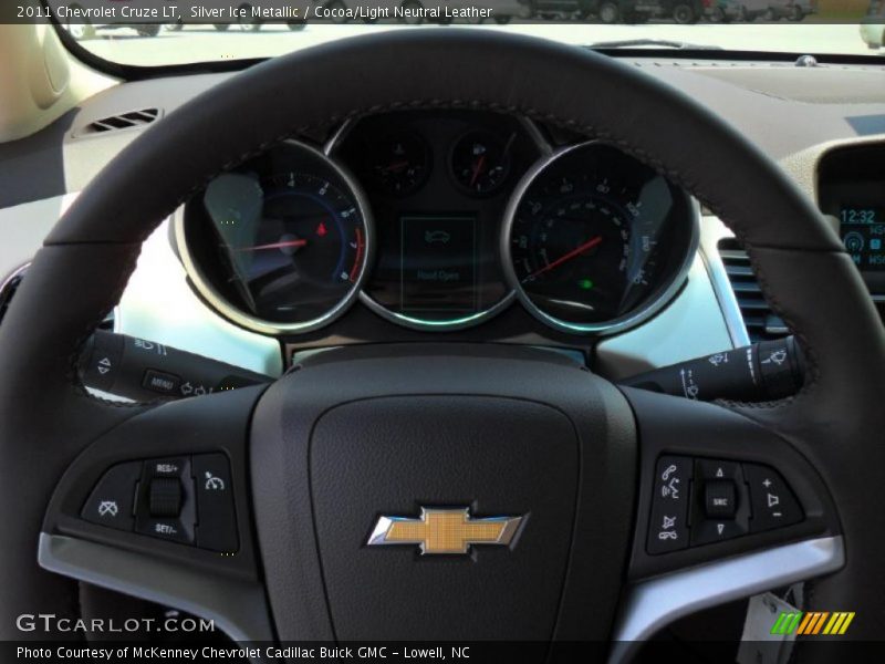 Silver Ice Metallic / Cocoa/Light Neutral Leather 2011 Chevrolet Cruze LT
